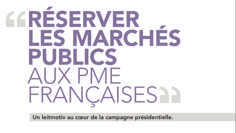 Réserver les marchés publics aux PME françaises  Etude publiée par CKS – cabinet de conseil dédié aux fonctions Achats et Marchés – Avril 2017